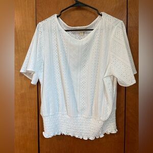 Michael Kors white womens shirt. Size large